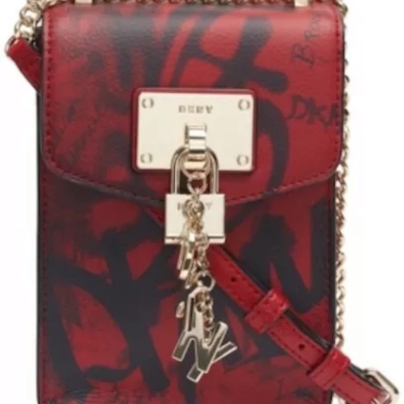 Bags Dkny Elissa Graffiti Logo Northsouth Leather Crossbody Poshmark